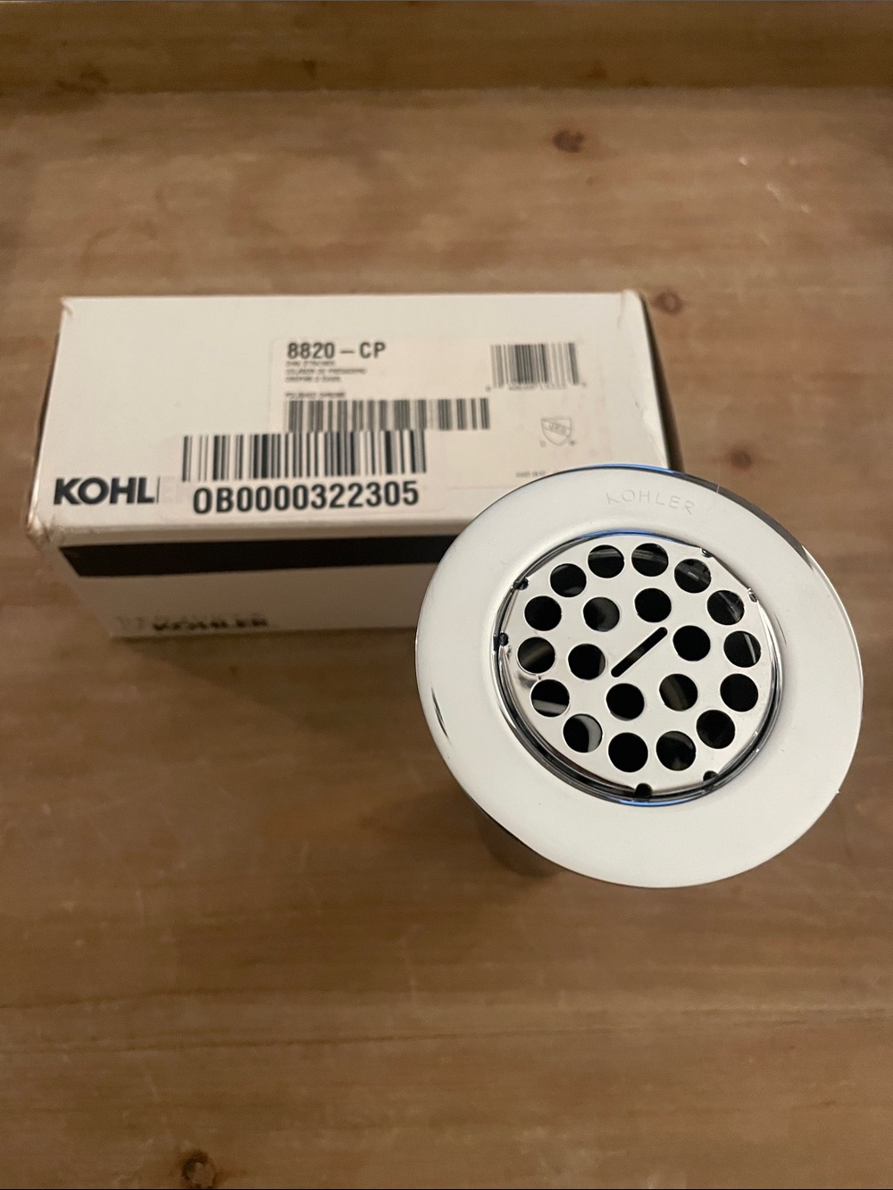 Kohler Polished Chrome Drain Assembly - Chrome new